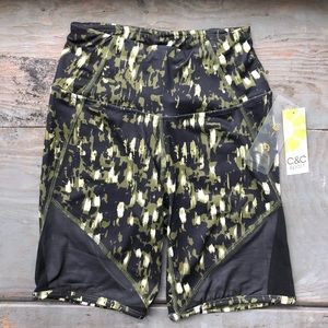 NWT C&C Sports CAMO biker shorts size XS